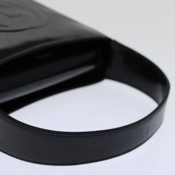 GUCCI Interlocking Hand Bag Patent leather Black 007 2023 0249 Auth ti1576 - Picture 7 of 16